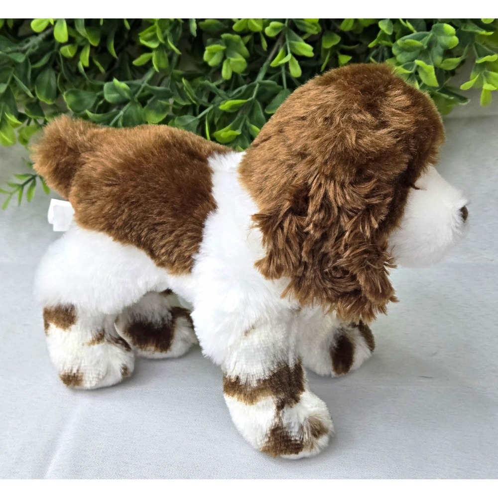 Douglas cuddle English springer spaniel plush brown white freckled dog stuffed